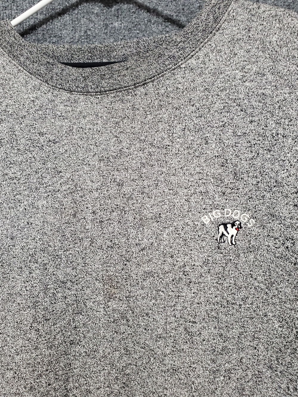 Vintage Big Dogs Sweatshirt Mens 2X Gray Saint Bernard Y2K Outdoor Golf Grunge